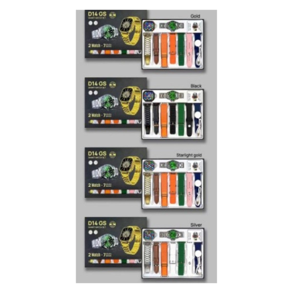 Coffret 2 montres connectées D14 GS