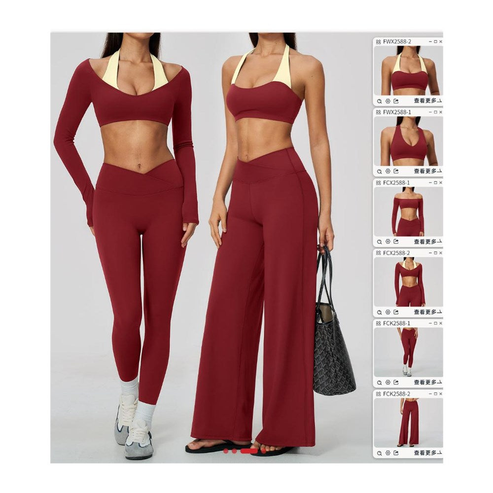 Ensemble de sport haut manches longues + legging TZ2588-8