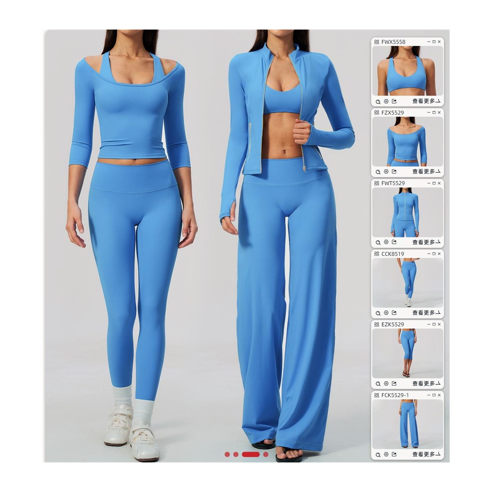 Ensemble de sport haut manches mi-longues + legging TZ5558