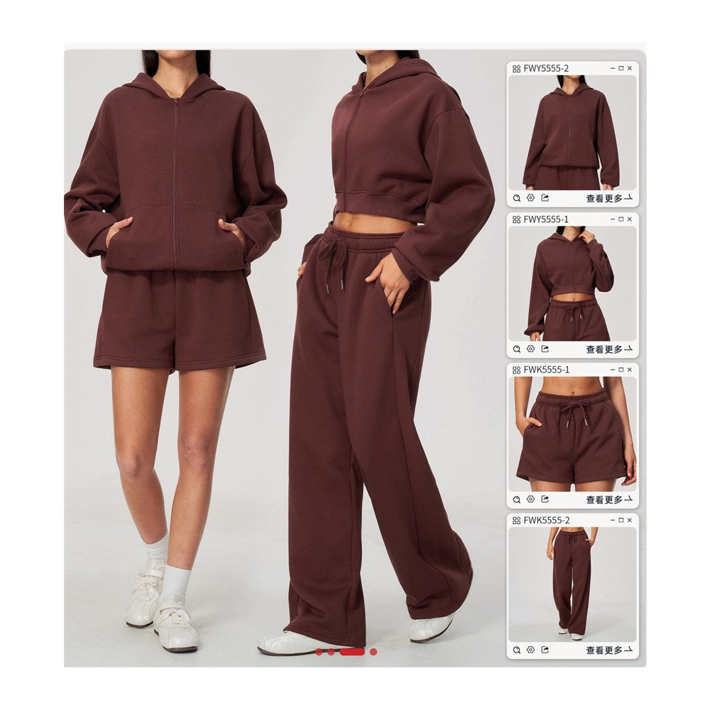 Ensemble sweat zippé + short TZ5555-9
