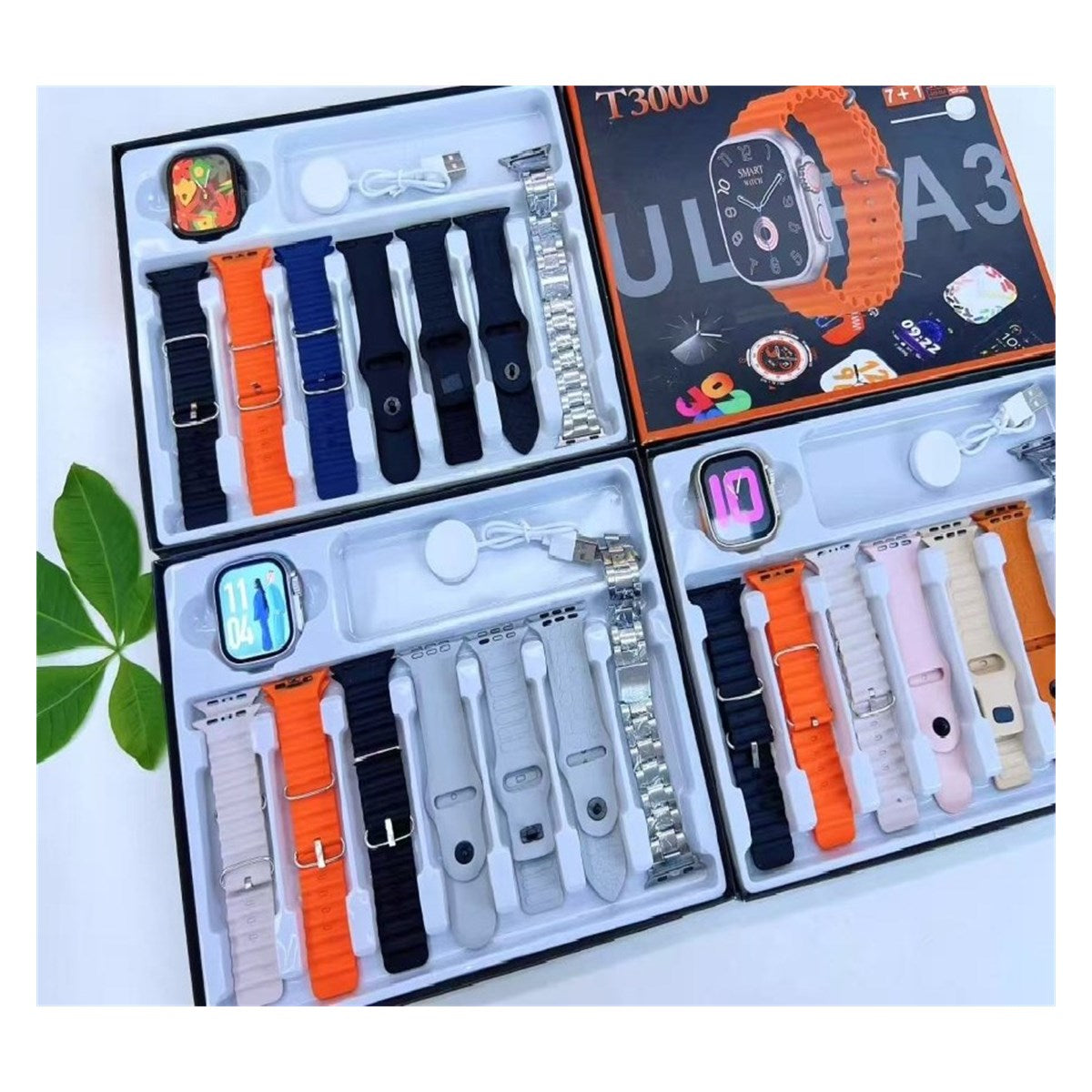 Montre connectée T3000 – coffret 7 bracelets